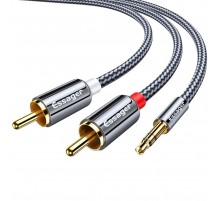 Кабель Essager Monster 3.5 мм - 2xRCA (M/M), 2 м, Grey (EYPZJ-MYA0H)
