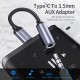Адаптер Essager USB Type-C - 3.5 мм (M/F), 0.1 м, Black (EZJE01-0G)