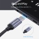 Адаптер Essager USB Type-C - 3.5 мм (M/F), 0.1 м, Black (EZJE01-0G)