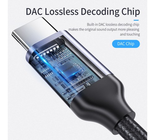 Адаптер Essager USB Type-C - 3.5 мм (M/F), 0.1 м, Black (EZJE01-0G)