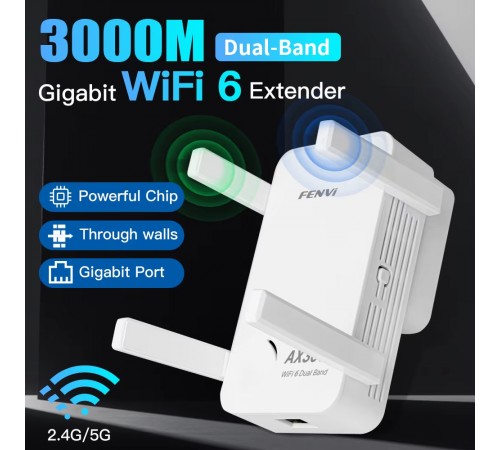 Точка доступу Fenvi F-AX3000R Wi-Fi Repeater Dual Band 2.4/5Ghz Signal Booster