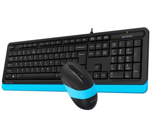 Комплект (клавіатура, миша) A4Tech F1010 Black/Blue