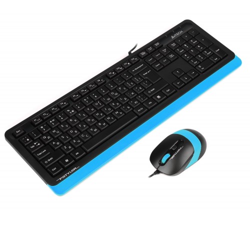 Комплект (клавіатура, миша) A4Tech F1010 Black/Blue