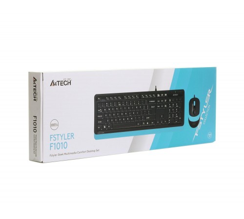 Комплект (клавіатура, миша) A4Tech F1010 Black/Blue