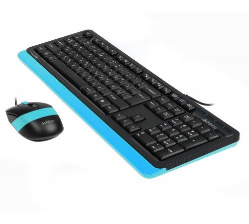 Комплект (клавіатура, миша) A4Tech F1010 Black/Blue