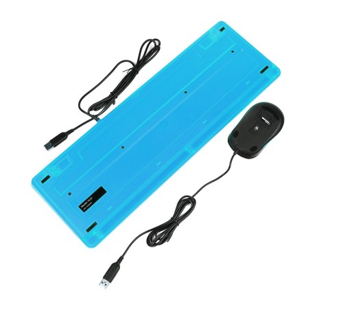 Комплект (клавіатура, миша) A4Tech F1010 Black/Blue