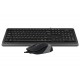 Комплект (клавіатура, миша) A4Tech F1010 Black/Grey