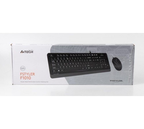 Комплект (клавіатура, миша) A4Tech F1010 Black/Grey