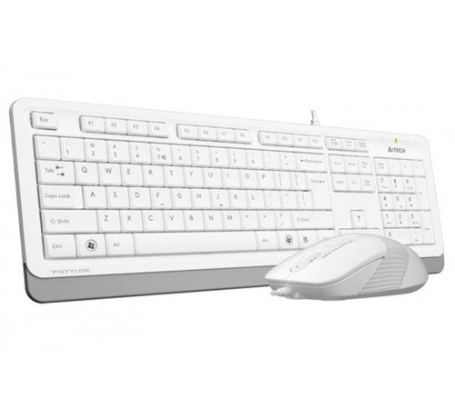 Комплект (клавіатура, миша) A4Tech F1010 White