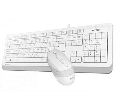 Комплект (клавіатура, миша) A4Tech F1010 White