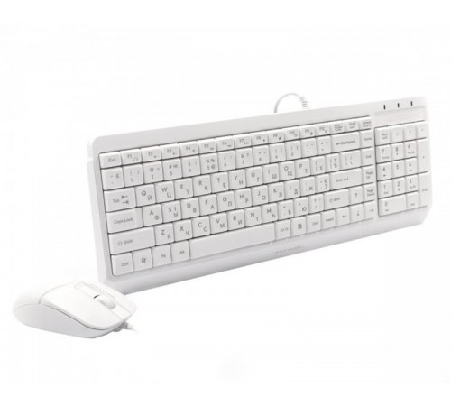 Комплект (клавіатура, миша) A4Tech F1512 White