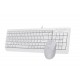 Комплект (клавіатура, миша) A4Tech F1512 White