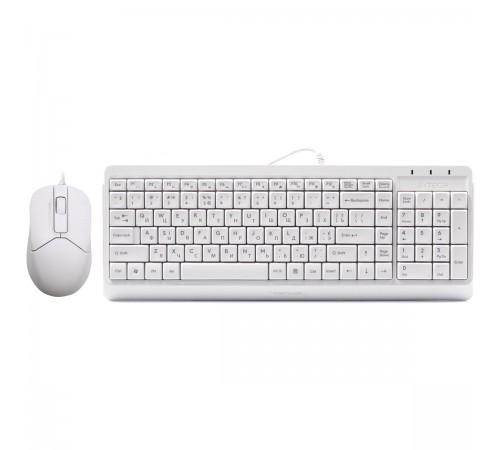 Комплект (клавіатура, миша) A4Tech F1512 White