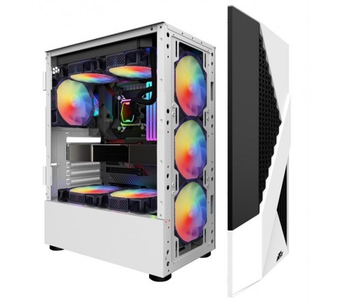 Корпус 1stPlayer F3-A-4F1 White 600W