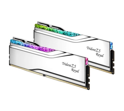 Модуль пам`ятi DDR5 2x32GB/6000 G.Skill Trident Z5 Royal Silver (F5-6000J2836G32GX2-TR5S)