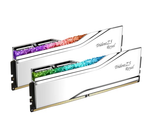 Модуль пам`ятi DDR5 2x32GB/6000 G.Skill Trident Z5 Royal Silver (F5-6000J2836G32GX2-TR5S)