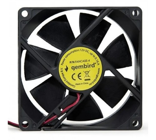 Вентилятор Gembird 80х80х25мм Sleeve 4pin (FANCASE-4)