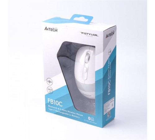 Миша бездротова A4Tech FB10C Grayish White