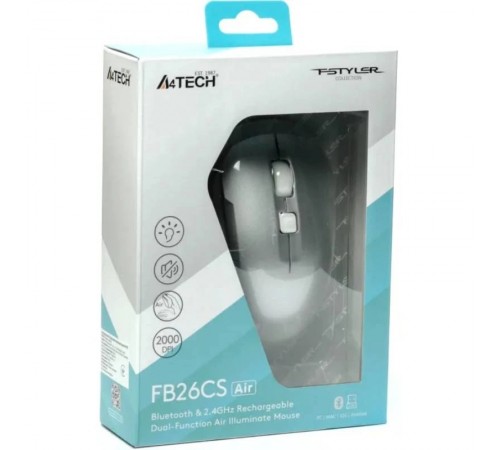 Миша бездротова A4Tech FB26CS Air2 Icy White