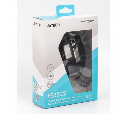 Миша бездротова A4Tech Fstyler FB35CS Smoky Grey