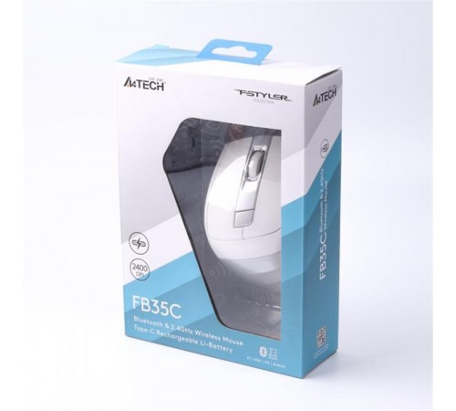 Миша бездротова A4Tech Fstyler FB35C Icy White