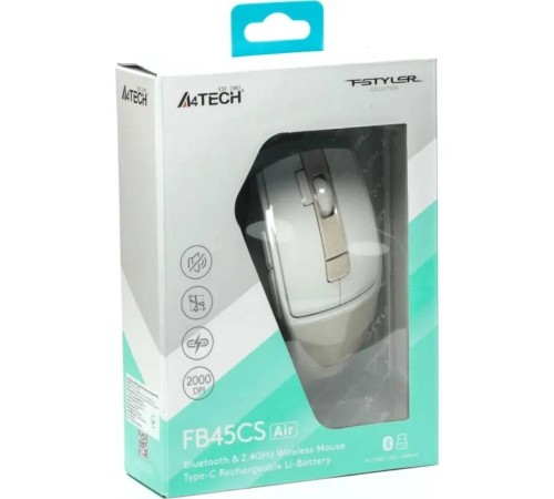 Миша бездротова A4Tech FB45CS Air2 Cream Beige