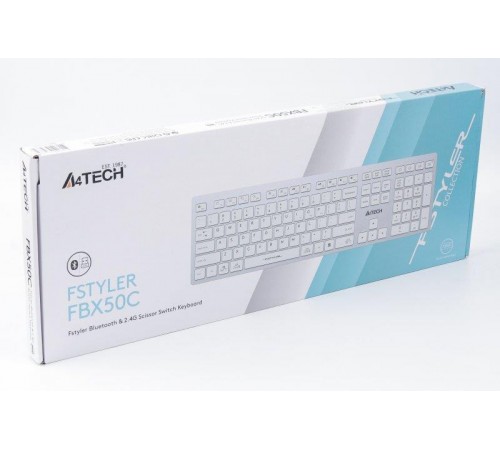 Клавіатура A4Tech Fstyler FBX50C White