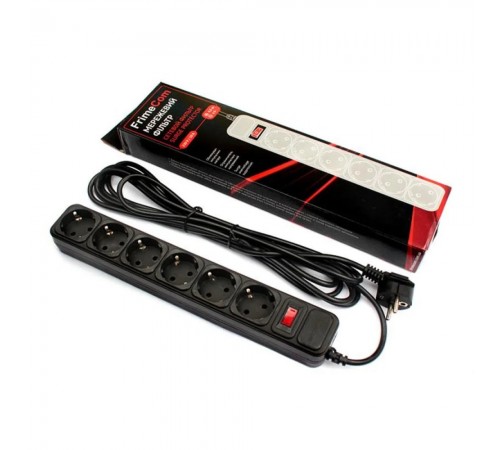 Фільтр живлення FrimeCom (FC-B4006W 4.5 B) 6 розеток, 4.5 м, чорний