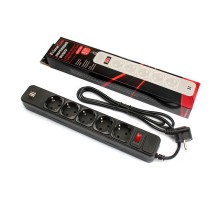 Фільтр живлення FrimeCom (FC-BU4005W 1.8 B) 5 розеток, 2хUSB, 1.8 м, чорний