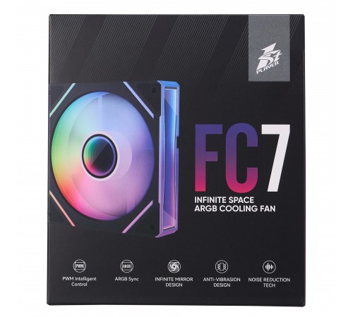 Вентилятор 1stPlayer FC7 Black (FC7-BK-1IN1)