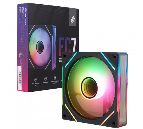 Вентилятор 1stPlayer FC7 Black (FC7-BK-1IN1)
