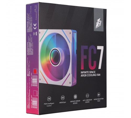 Вентилятор 1stPlayer FC7 White (FC7-WH-1IN1)