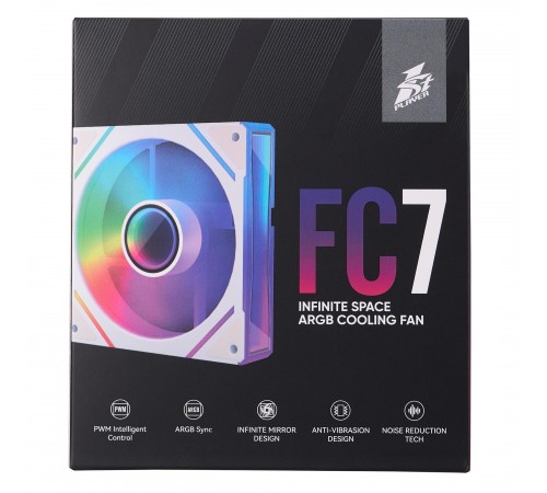 Вентилятор 1stPlayer FC7 White (FC7-WH-1IN1)