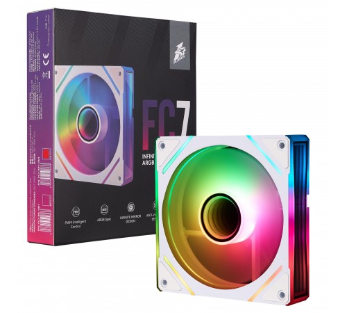 Вентилятор 1stPlayer FC7 White (FC7-WH-1IN1)