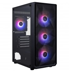 Корпус 1stPlayer FD3-M-BK-4F7 Black без БЖ