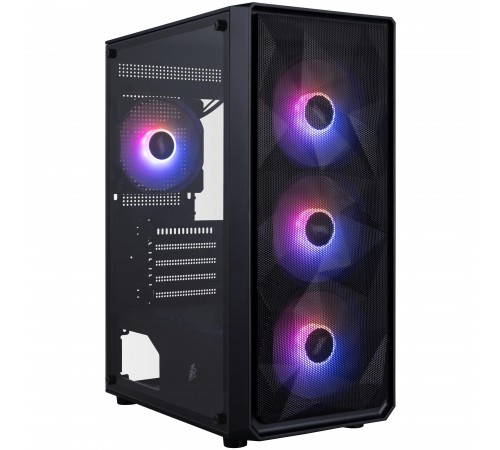 Корпус 1stPlayer FD3-M-BK-4F7 Black без БЖ
