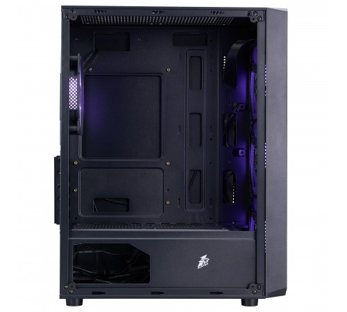 Корпус 1stPlayer FD3-M-BK-4F7 Black без БЖ