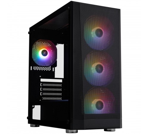 Корпус 1stPlayer FD5-M-BK-4F1 Black без БЖ