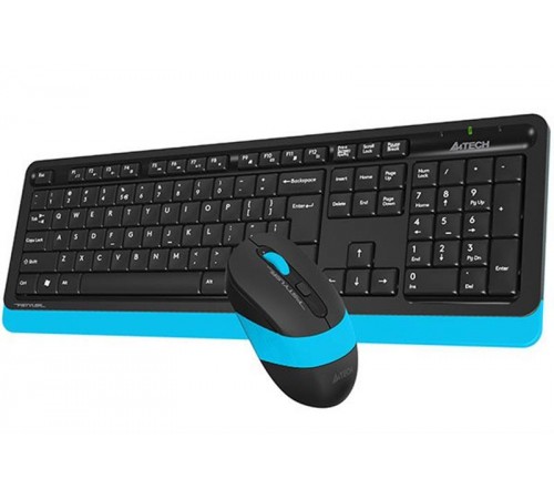 Комплект (клавіатура, миша) бездротовий A4Tech FG1010 Black/Blue