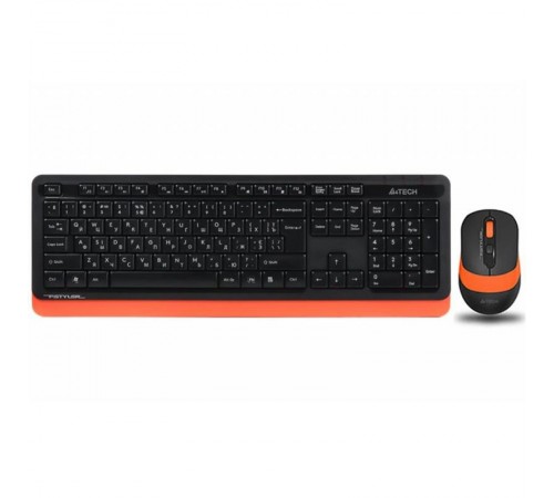 Комплект (клавіатура, мишка) бездротовий A4Tech Fstyler FG1010 Orange USB