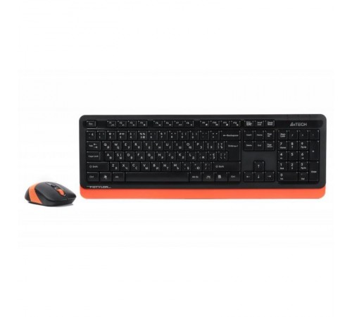 Комплект (клавіатура, мишка) бездротовий A4Tech Fstyler FG1010 Orange USB