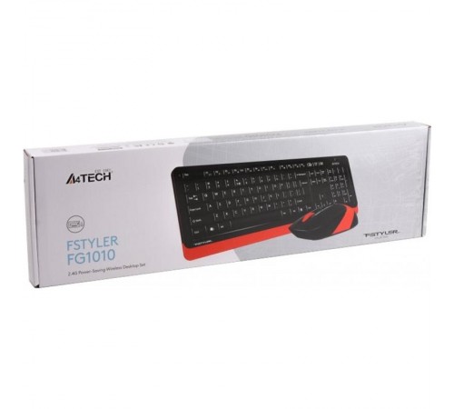 Комплект (клавіатура, мишка) бездротовий A4Tech Fstyler FG1010 Orange USB