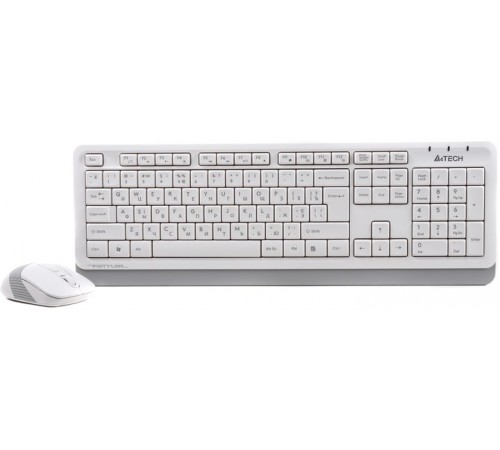 Комплект (клавіатура, миша) бездротовий A4Tech Fstyler FG1010 White