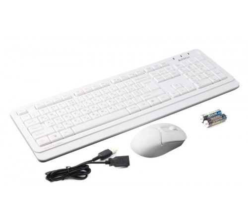 Комплект (клавіатура, миша) бездротовий A4Tech FG1012 White