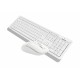Комплект (клавіатура, миша) бездротовий A4Tech FG1012 White