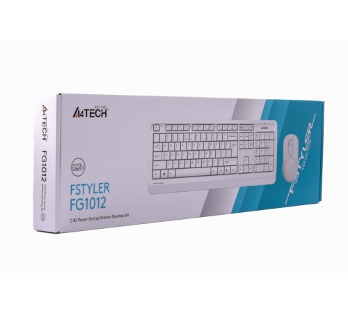Комплект (клавіатура, миша) бездротовий A4Tech FG1012 White