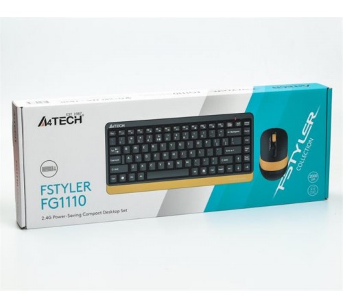 Комплект (клавіатура, миша) бездротовий A4Tech FG1110 Bumblebee USB