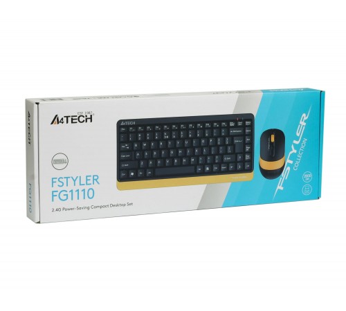 Комплект (клавіатура, миша) бездротовий A4Tech FG1110 Bumblebee USB