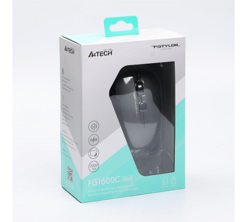 Комплект (клавіатура цифрова, миша) бездротовий Fstyler FG1600C Air2 Grey