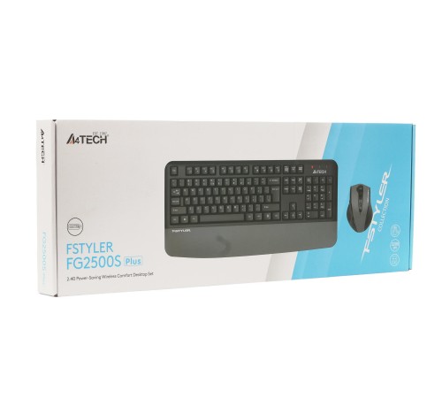 Комплект (клавіатура, мишка) бездротовий A4Tech Fstyler FG2500S Plus Grey